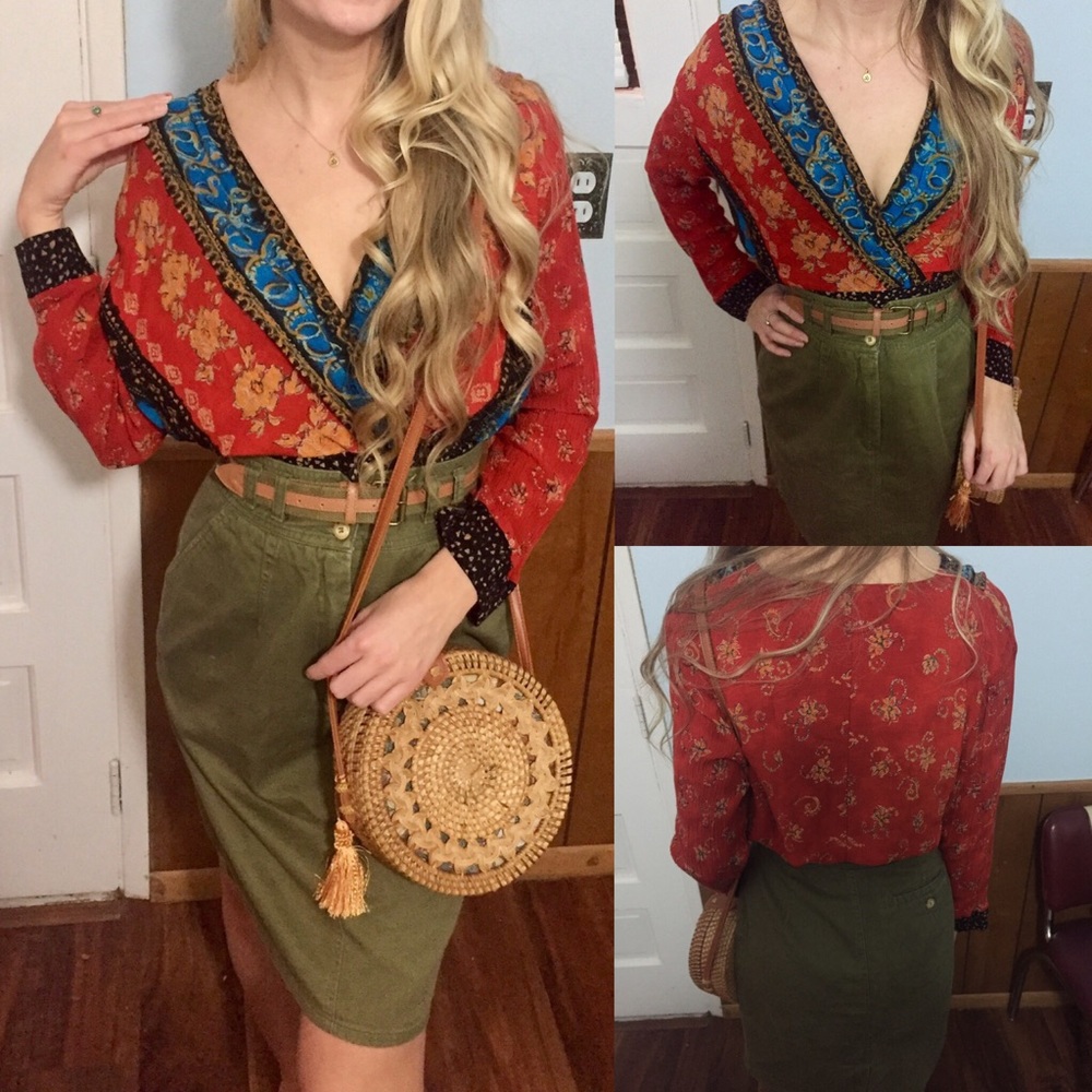 VINTAGE Boho Crop Top